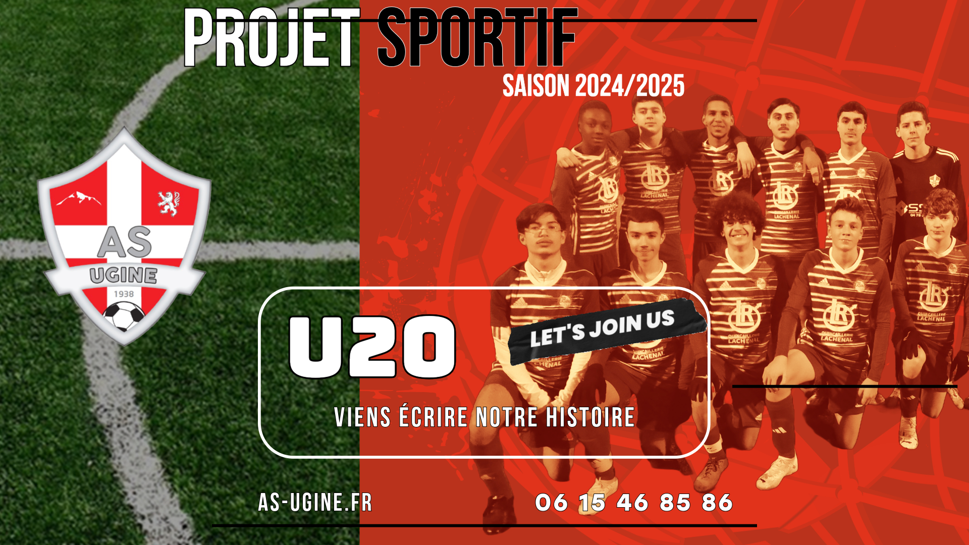 Le Projet Sportif 2024/2025 de l'AS Ugine - Une équipe U20